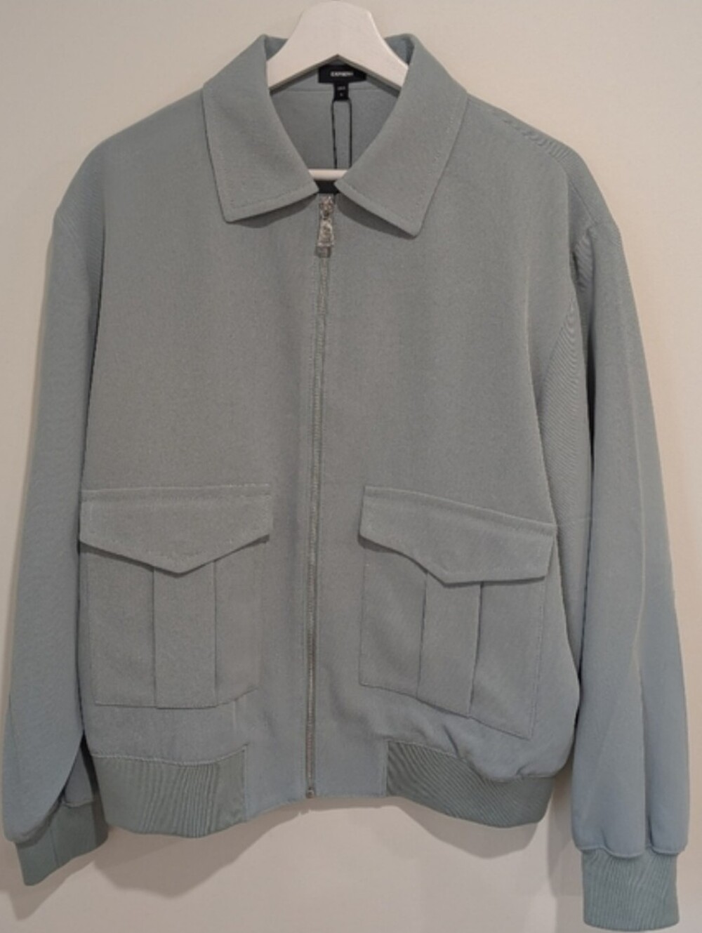 NWT Express Light Sage Bomber Cargo Jacket (size small) lightweight for fall - Picture 2 of 12